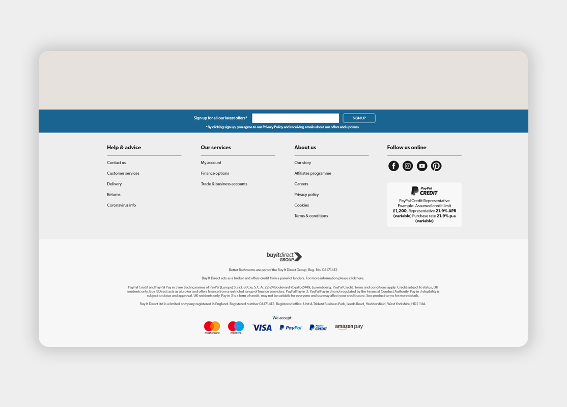BetterBathrooms footer